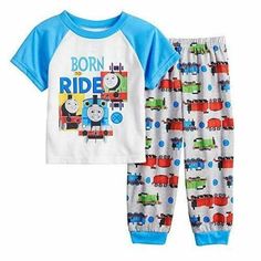 Born To Ride, Train Art, Thomas The Tank, Thomas The Train, Thomas The Tank Engine, Thomas And Friends, Boys Pajamas, Blue Outfit, The Train