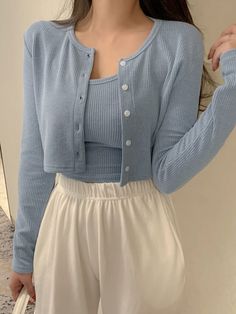 Crop Cami Top, Causual Outfits, Cami Crop Top, Inspired Outfits, Knit Crop