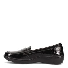 PRICES MAY VARY. Its ultimate comfort features including a long-lasting Orth Olite footbed reduce impact, making it perfect for barefoot wear, cushioned insole Stretch Gore 100% Leather Easy to Slip-on Heel height- 1.73" heel This casual loafer style is marked by a full grain and a decorative strap detail. A pair of subtle elastic gores give it an immediate slip-on fit. Loafer Style, Loafers Style, Clarks Women's, Casual Loafers, Kids Luggage, Luxury Store, Pharmacy Gifts, Slip Ons, On Off