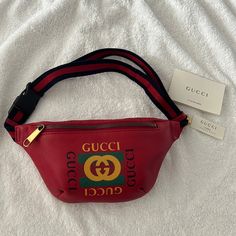 Nwt Never Worn Gucci Red Shoulder Bag For Everyday Use, Gucci Red Shoulder Bag For Travel, Red Logo Crossbody Shoulder Bag, Designer Red Shoulder Bag With Logo, Red Designer Shoulder Bag With Logo, Brown Gucci Belt, Gucci Belt Sizes, Gucci Marmont Belt, Gucci Gg Belt