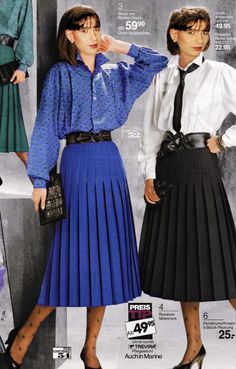 80s Fashion Skirts, 80s Skirt Outfit, Fashion 80s Women, Feminine Skirt, 80’s Fashion