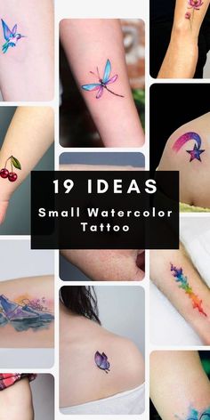 Explore a collection of small watercolor tattoo ideas and discover captivating designs for your next inked masterpiece. From delicate floral motifs to graceful butterfly symbols, these small watercolor tattoos offer artistic inspiration for both men and women. Small Tattoos Watercolor, Mini Watercolor Tattoo, Small Watercolour Tattoos, Best Friend Watercolor Tattoo, Watercolor Small Tattoo, Mother Daughter Watercolor Tattoos, Watercolor Wrist Tattoos For Women, Colorful Feminine Tattoos, Tiny Watercolor Tattoo