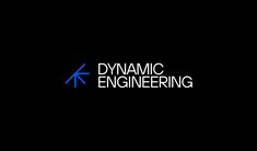 the dynamic engineering logo on a black background