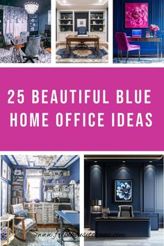 25 beautiful blue home office ideas