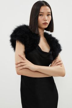 Style: JacketDesign: PlainFabric: KnittedLength: CroppedNeckline: V NeckSleeve Length: Cap Sleeve Feather Bolero, Bolero Black, Black Style, Quick Delivery, Gatsby, Cap Sleeve, Cap Sleeves, Black Fashion, Fashion Show