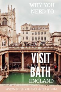 an old bath house with the words why you need to visit bath england on it