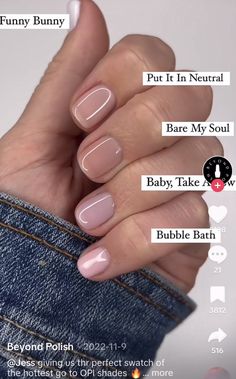 Call Neutral Nails, Layered Nail Polish Colors, Nails Dip Neutral, Love Is In The Bear Opi Gel, Opi Dip Powder Put It In Neutral, Opi Bare My Soul Dip, Opi Color Combinations, Opi Bare My Soul Vs Put It In Neutral, Best Toenail Color