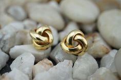 This is the perfect option for those who like cool, unique jewelry and the luxury, velvet shine of gold. This is the perfect option for those who like cool, unique jewelry and luxury. The stud earrings have the shape of a triple ring. It is perfect for a gift for a birthday, mother's day, and holidays. ❤️ The earrings are about 2/4'' in diameter. ❤️ There is a hallmark: 14k. ❤️The weight is about 3.8g. The earrings do not have solid gold push-backs. I can offer non-gold pushbacks. Everyone inter Elegant Gold Ring Earrings, Yellow Gold Ring Earrings For Anniversary, Anniversary Yellow Gold Ring Earrings, 14k Gold Rings With Matching Earrings, Double Pierced Earrings, Triple Ring, Earrings Hoops, Sterling Jewelry, Blue Jewelry