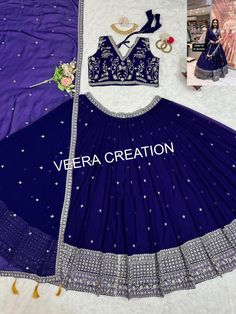 Designer lehenga Blue Floral lehenga choli for women bridesmaids lehenga , Indian outfits, Wedding Lehenga Skirt, Georgette Lehenga Choli by VeeraCreation19 on Etsy Indian Outfits Wedding, Blue Floral Lehenga, Lehenga Type, Lehenga Blue