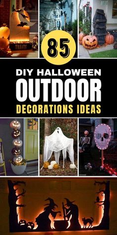 halloween decorations that are easy to make out of paper and some lights on the outside