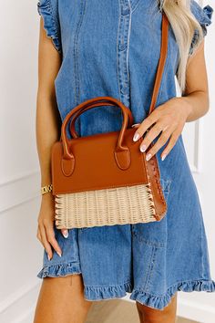 - This cutie is perfect for casual summer style! - Neutral hued woven material as well as faux leather material - Gold hardware - Button flap closure - Two handles as well as a detachable adjustable length shoulder strap - A spacious fully lined interior with a pocket Versatile Brown Shoulder Bag For Summer, Spring Braided Brown Shoulder Bag, Trendy Brown Straw Bag With Detachable Strap, Trendy Brown Shoulder Bag For Summer, Brown Braided Shoulder Bag For Summer, Spring Brown Braided Bag, Spring Braided Brown Bag, Spring Braided Shoulder Bag, Spring Leather Straw Bag With Detachable Strap