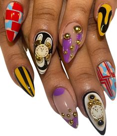 Eccentric Nails, Vintage Nail Art, Streetwear Photoshoot, Nail Design Glitter, Brown Nails Design, Boho Nails, Sassy Nails, Vintage Nails, Gel Nails Diy