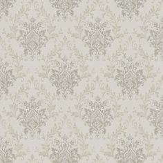 an ornate wallpaper pattern in grey and white