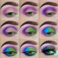 Eyeshadow Steps, Eyeshadow Pictorial, James Charles Palette, Eyeshadow Designs, Make Up Designs, Tutorial Eyeshadow, Morphe Palette, Rave Makeup, Drag Makeup