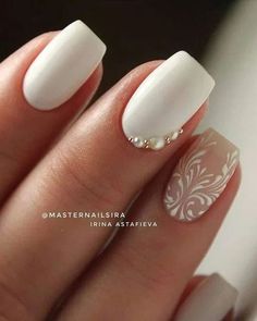 Wedding Day Nails, Bridal Nails Designs, Wedding Nail Art Design, Nagel Tips, Wedding Nail, Her Nails, Burgundy Nails, Wedding Nails For Bride