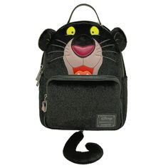 Look for the 'Bare Necessities' with Bagheera at your side. This Jungle Book Cosplay mini backpack is the perfect companions to take with you on your next outing in the jungle! This Loungefly Jungle Book Bagheera Backpack feature applique, embroidered, and printed details. Dimensions: W: 9" X H: 10.5" X D: 4.5" Materia Jungle Book Bagheera, Book Cosplay, Jungle Book Disney, Cute Mini Backpacks, Custom Adidas, Disney Pixar Up, The Jungle Book, Mini Mochila, Disney Things