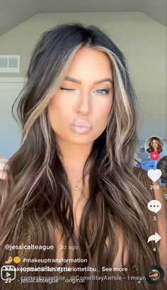 Brunette With Thick Money Piece, Dark Brown Hair With Small Money Piece, Dimensional Brunette Balayage With Money Piece, Brown Hair With Thick Money Piece, Long Hair With Money Piece, Highlights In Front Of Hair Only, Melissa Gorga Hair, Dark Hair With Blonde Money Piece, Brown Hair Money Piece