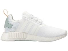 adidas Originals NMD_R1 Women's Running Shoes Footwear White/Footwear White/Tactile Green Sporty Athletic Fit Trail Running Shoes For Streetwear, Casual Running Shoes With Reflective Details For Jogging, Athleisure Running Shoes With Laces, Sporty Mesh Trail Running Shoes For Sports, Casual Jogging Running Shoes With Reflective Details, Low-top Trail Running Shoes With Reflective Details For Sports, Casual Low-top Trail Running Shoes With Reflective Details, Light Sports Trail Running Shoes With Boost Midsole, Mesh Running Shoes With Boost Midsole For Light Sports