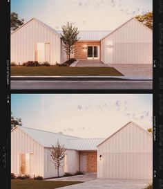 two pictures of the same house in different angles