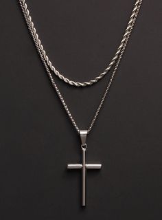 By popular demand we now offer the two most sold items that customers buy together and at a discount ($10 off buying them together). This set includes: -Stainless Steel Large Silver Cross necklace: ($38) -2mm Stainless Steel Rope Chain: ($32) BUY BOTH FOR $60 ($10 savings) Material:Stainless Steel Clasp: Lobster Clasp Chain thickness: -Rope Chain 2mm -Round Box 2mm Available Lengths for the sets: Rope 18 inch/Cross 20 inch Rope 20 inch/Cross 22 inch Rope 22 inch/Cross 24 inch Rope 24 inch/Cross Stainless Bracelet, Silver Cross Necklace, Round Box, Men's Necklace, Cord Bracelets, Silver Cross, Rope Chain, Men Necklace, Gemstone Necklace