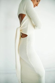 KANE DRESS IVORY – The Line by K Casual White Dresses, The Line By K, Line By K, Black Turtleneck Dress, Turtleneck Midi Dress, Dress Display, Cotton Jersey Dress, Ribbed Knit Bodysuit, Ombré Hair