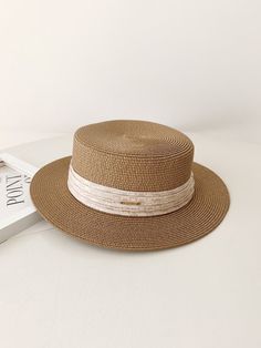 -Approximately Dimensions: ❥Interior circumference size: 21"-23" (53-59cm), adjustable size. ❥Hat Brim: 2.4" (6cm) ❥Cap Height: 4" (10cm) -Please allow 1-2cm measuring deviation due to manual measurement -Material: Straw/Toyo braid/Toyo Straw. -Internal drawstring for adjustable fit -Hat Care: Brush off dust or soil with soft brush/ Spot clean only with damp cloth or sponge. -Chic simple straw woven hat perfect for all occasions. -Wedding guest gift, bachelorette party, bridal shower gift, honeymoon gift, bridesmaid proposal, bridesmaid gift, bachelorette gifts, gift for her, gift for him, hat for her, hat for him. ------------------------------------------------------------------------------------------- RETURNS AND EXCHANGES DETAILS: We gladly accept returns, exchanges, and cancellations Casual Adjustable Top Hat For Beach, Trendy Brimmed Straw Boater Hat, Brown Short Brim Top Hat For Summer, Brown Summer Top Hat With Short Brim, Adjustable Straw Boater Hat With Short Brim, Adjustable Flat Brim Straw Bucket Hat, Brown Straw Bucket Hat With Flat Brim, Spring Top Hat With Short Brim, Brown Top Hat With Short Brim For Spring