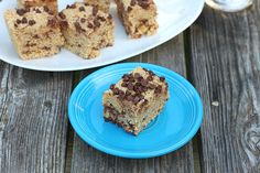 two plates with pieces of cake on them