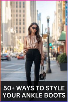 Need inspiration for your fall outfits with ankle boots? Check out these stylish looks, from work-ready outfits to casual ensembles with jeans. Learn how to style ankle boots with confidence for any occasion.  #howtowearankleboots #ankleboots