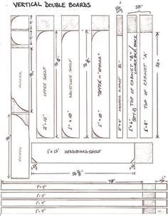 a drawing of the vertical double boards