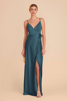 Cindy Matte Satin Dress - Dark Teal Dark Teal Bridesmaid, Dark Teal Bridesmaid Dresses, Single Bridesmaid, Teal Bridesmaid Dress, White Dresses For Sale, Cindy Dress, Teal Bridesmaid, Plum Bridesmaid Dresses, Teal Bridesmaid Dresses