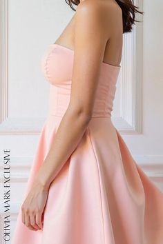 Olivia Mark - Chic and Elegant Strapless Pink Skater Dress Pink Skater Dress, Chic And Elegant, Olivia Mark, Skater Dress, Trendy Outfits, Pink