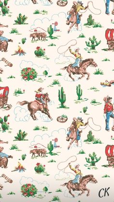 this is an image of a cowboy themed wallpaper