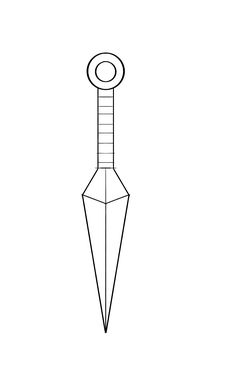 a black and white drawing of a diamond with a screwdriver attached to it