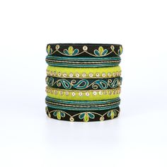 Green Thread, Diy Wrap, Silk Thread Bangles, Bangles Design, Bangles Making, Bangles Jewelry Designs