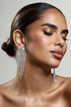 Steal the spotlight at your next event with our aptly-named earrings Focus. Defined by light catching diamantes, these silver tassel earrings are the perfect addition to any outfit. Features - Silver toned- Diamante embellishments- Tassel detail- Stud fastening Product Information Designed exclusively by Club L LondonSilver-toned brass (60% Brass, 40% Glass)SKU: CL134512013 Returns InformationEarrings and pierced jewellery cannot be returned for health and hygiene reasons. Silver Tassel Earrings, Health And Hygiene, Diamante Earrings, Gold Chain Earrings, Club L London, Gold Statement Earrings, Tassel Drop Earrings, Statement Drop Earrings, Pierced Jewelry