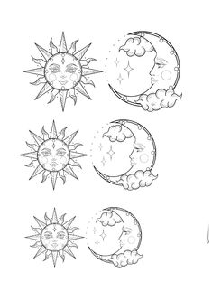 three phases of the sun and moon