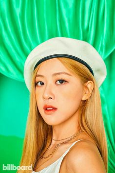 Blackpink Billboard, Blonde Hair, Blonde, Green