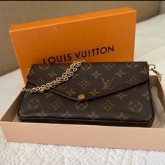 Louis Vuitton Flicie Pochette Aunthenticated By Poshmark. Monogram Crossbody No Inserts Included. Produced In Spain 2020 Serial# Ca2260 Excellent Condition Like New. Elegant Monogram Canvas Pouch Shoulder Bag, Formal Rectangular Monogram Canvas Clutch, Luxury Clutch With Removable Pouch In Monogram Canvas, Luxury Monogram Canvas Clutch With Removable Pouch, Elegant Monogram Canvas Clutch For Travel, Luxury Brown Envelope Clutch, Louis Vuitton Felicie Pochette, Louis Vuitton Monogram, Like New