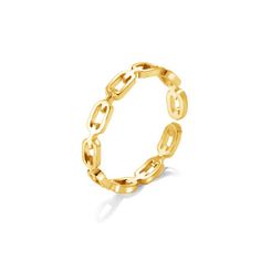 Open Adjustable Rolo Link Chain Ring size: adjustable Materials: Gold Filled - water resistant and hypoallergenic Adjustable Open Ring With Chain Detail, Trendy Metal Chain Rings, Trendy Chain Rings In Metal, Trendy Everyday Adjustable Chain Ring, Tarnish Resistant Metal Chain Ring, Trendy Adjustable Chain Open Ring, Trendy Adjustable Open Chain Ring, Trendy Gold Jewelry With Adjustable Band, Adjustable Chain Yellow Gold Metal Ring