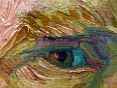 an eye is shown in the middle of this painting