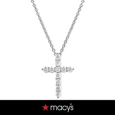 in stock Macy's 14k White Gold Jewelry With Diamond Accents, Macy's White Gold Diamond Necklace For Formal Occasions, Macy's Sterling Silver Diamond Necklace, Macy's Silver Sterling Silver Diamond Necklace, Macy's Sterling Silver Diamond Necklace For Formal Occasions, Macy's Silver Jewelry With Round Cut, Macy's Silver Round Cut Jewelry, Macy's Silver Diamond Necklace For Formal Occasions, Macy's Silver Diamond Necklace For Formal Events