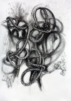 this is a drawing of some ropes on a piece of paper that has been drawn