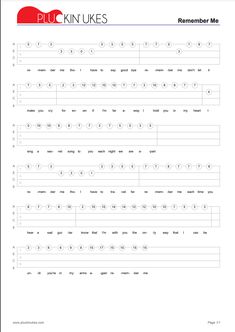 Ukulele Tabs