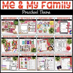 me and my family preschool theme pack