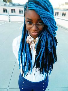 Sengelese Twist, Dark Blue Hair Dye, Blue Box Braids, Hair Twists, Dyed Hair Blue, Dark Blue Hair, Teen Style, Bloc Party