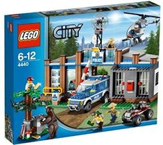 the lego city police station is in its box