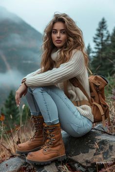 Spring Hiking Outfits: Elevate Your Trail Style This Season - Puqqu Girly Hiking Outfit, Hiking Style Women, Winter Hiking Boots, Mountain Outfit