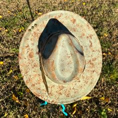 Rodeo Dirt Custom Hat - Etsy Rustic Adjustable Felt Hat With Short Brim, Rustic Adjustable Short Brim Hat, Rustic Adjustable Brimmed Top Hat, Rustic Adjustable Brimmed Hat, Rustic Kentucky Derby Hat With Curved Brim, Adjustable Rustic Fedora Hat, Rustic Curved Brim Hat For Kentucky Derby, Country Style Curved Brim Hat For Kentucky Derby, Rustic Top Hat With Adjustable Flat Brim