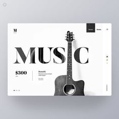 an acoustic poster with the words music on it