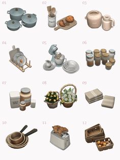 a bunch of different types of kitchen items